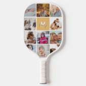 Zweiundzwanzig einfache Monogramm-Familie für Foto Pickleball Schläger (Vorderseite)