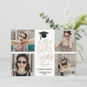 Zweiundzwanzig Fotocollage Gold Abschluss Ankündigung (Stehend Vorderseite)
