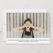 Zweiundzwanzig Fotocollage Gold Abschluss Ankündigung (Rückseite)