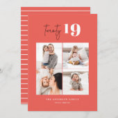 Zweiundzwanzigjähriges grafisches Mehrjahresprogra Feiertagskarte (Vorne/Hinten)