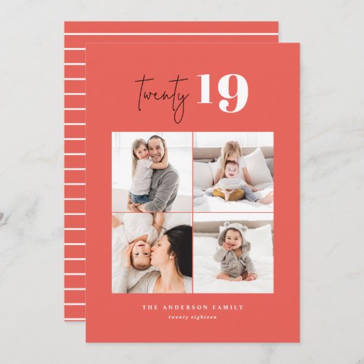 Zweiundzwanzigjähriges grafisches Mehrjahresprogra Feiertagskarte (Vorne/Hinten)