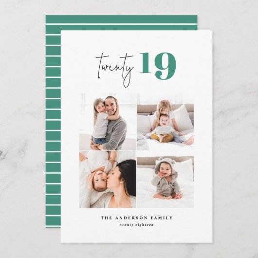 Zweiundzwanzigjähriges grafisches Mehrjahresprogra Feiertagskarte (Vorne/Hinten)