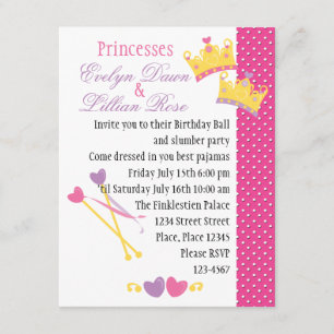 Zweiziger Prinzessin! Einladung