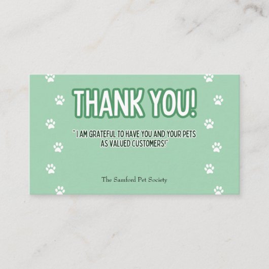 Zweizweckkarte Visitenkarte (Vorderseite)