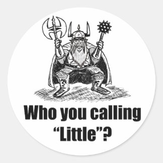 Zwerg-BW Runder Aufkleber