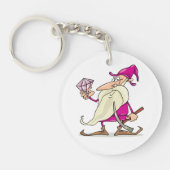 Zwerg mit Diamant Schlüsselanhänger (Vorderseite)