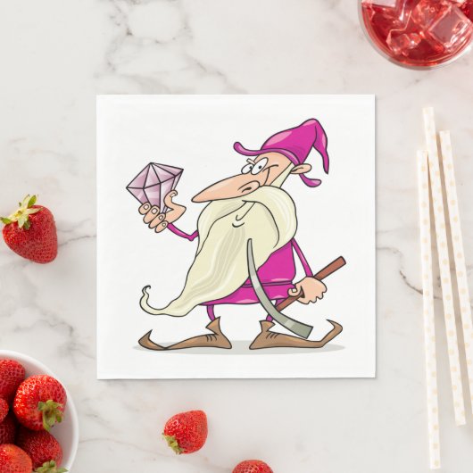 Zwerg mit Diamant Serviette (Beispiel)