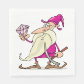 Zwerg mit Diamant Serviette (Vorderseite)