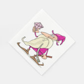 Zwerg mit Diamant Serviette (Ecke)