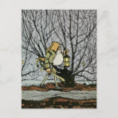 Zwerg mit Lattern Postkarte (Vorderseite)