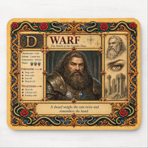 Zwerg, mittelalterliche Bestiarien-Kunst Mousepad