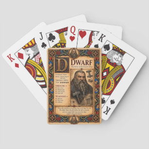Zwerg, mittelalterliche Bestiarien-Kunst Spielkarten