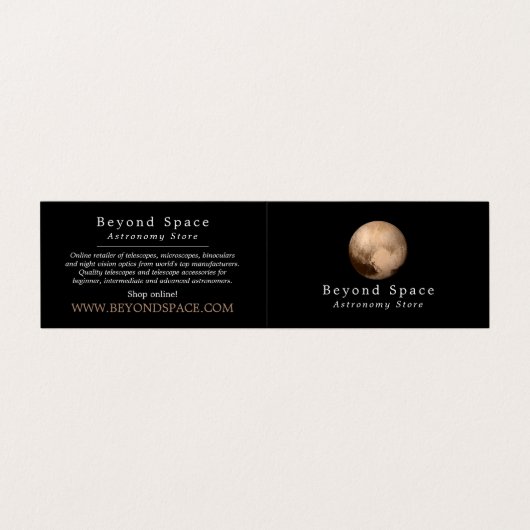 Zwerg Planet Pluto, Astronomin, Astronomie Store Visitenkarten (Außenseite Aufgefaltet)