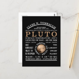 Zwerg Planet Pluto Detaillierte Astronomie Postkarte