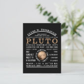 Zwerg Planet Pluto Detaillierte Astronomie Postkarte (Stehend Vorderseite)
