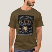 Zwerg Planet Pluto Detaillierte Astronomie T-Shirt (Vorderseite)