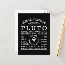 Zwerg Planet Pluto Detaillierte Astronomiesymbolen Postkarte
