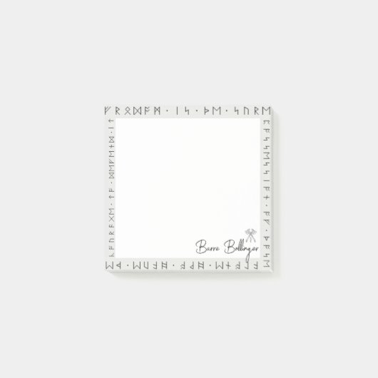 Zwerg rundet Dungeons und Drachen nach dem Ende Post-it Klebezettel (Vorderseite)