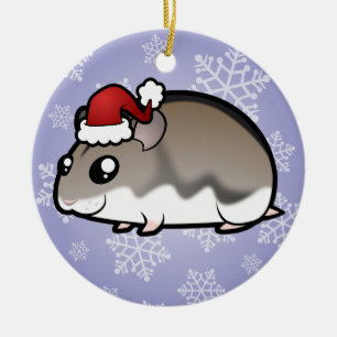 Zwerg-Weihnachtshamster Keramikornament