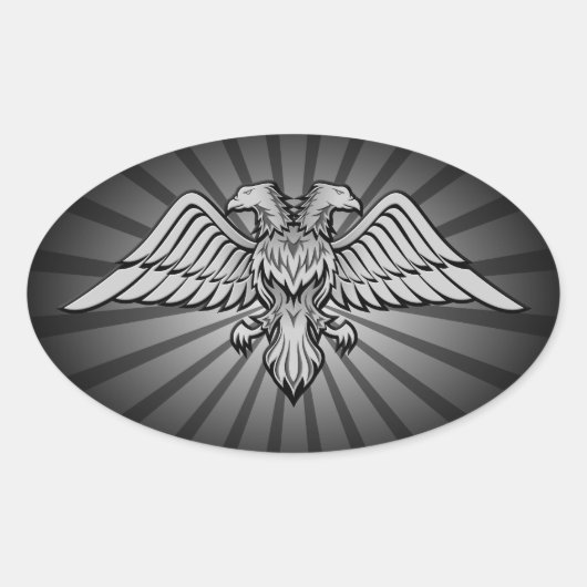Zwergadler Ovaler Aufkleber (Vorderseite)