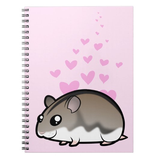 Zwergartige Hamster-Liebe Notizblock (Vorderseite)