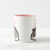 Zwergartige Hamster-Liebe Zweifarbige Tasse (Mittel)