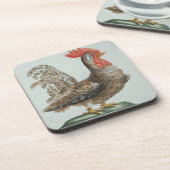 Zwergartiger junger Hahn, c.1767-76 (Hand farbiger Getränkeuntersetzer (Linke Seite)