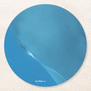 Zwergartiges Minkwal Auge Runder Pappuntersetzer