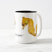 Zwergartiges Seepferd, Hippokamp zosterae Zweifarbige Tasse (VorderseiteRechts)