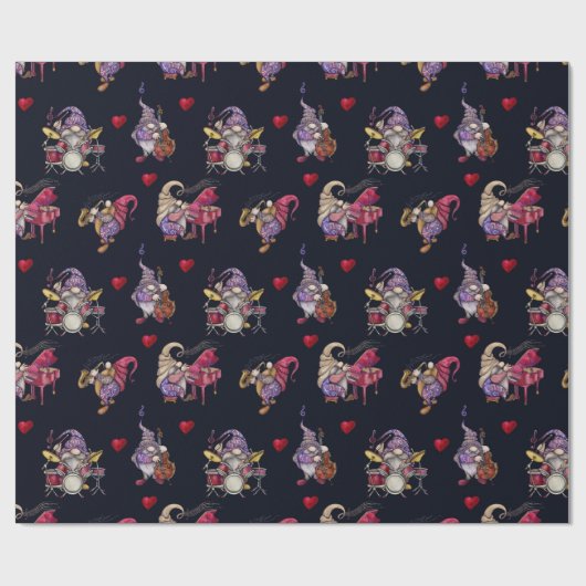 Zwergband in konzertierter Liebe ist in der Luft Geschenkpapier (Flach)