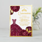 Zwergbraun Burgund Blumenzwiebeln Gold Folieneinladung (Stehend vorne)