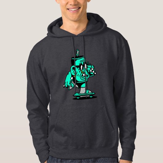 Zwergbruder dunkelgrau hoodie (Vorderseite)