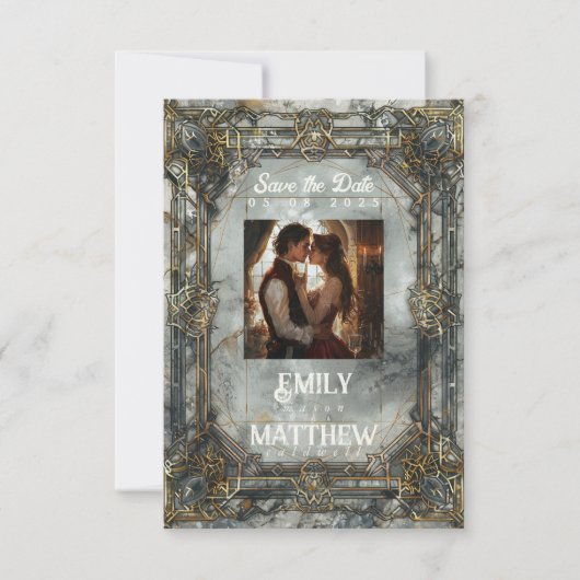 Zwerge Splendor Fantasy Wedding Save the Date (Vorderseite)