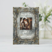 Zwerge Splendor Fantasy Wedding Save the Date (Stehend Vorderseite)