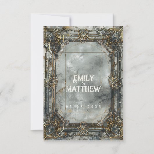 Zwerge Splendor Fantasy Wedding Save the Date (Rückseite)