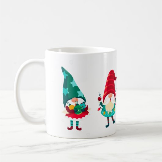 Zwerge wünschen Ihnen frohe Weihnachten Kaffeetasse (Links)