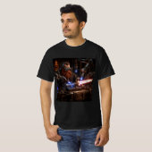 Zwergen Sci-Fi-Schmiede T-Shirt (Vorne ganz)