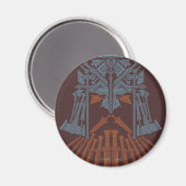 Zwergenwaffenhelm-Symbol Magnet (Vorderseite/Rückseite)