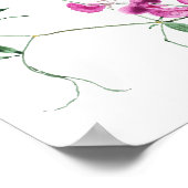 Zwergerbsen Blume Aquarell Poster (Ecke)