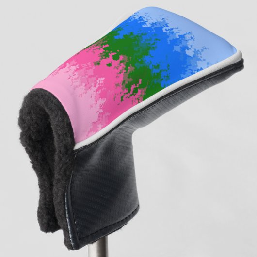 Zwergfahne, Abstrakte, omniromantische Flagge Golf Headcover (3/4 Vorderseite)