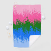 Zwergfahne, Abstrakte, omniromantische Flagge Golfhandtuch (Insitu)