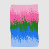 Zwergfahne, Abstrakte, omniromantische Flagge Golfhandtuch (Vorderseite)
