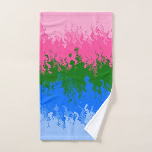 Zwergfahne, Abstrakte, omniromantische Flagge Handtuch (Handtuch)