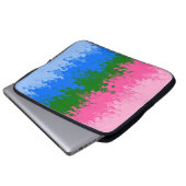 Zwergfahne, Abstrakte, omniromantische Flagge Laptopschutzhülle (Vorne Knopf)