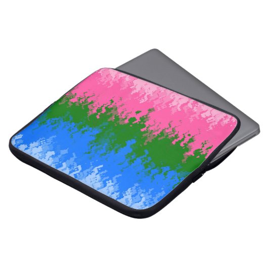 Zwergfahne, Abstrakte, omniromantische Flagge Laptopschutzhülle (Vorne Oben)