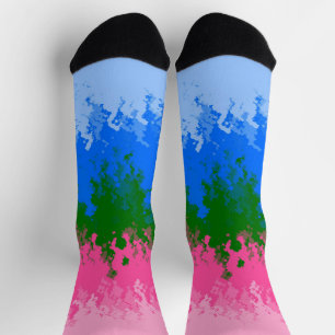 Zwergfahne, Abstrakte, omniromantische Flagge Socken