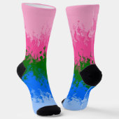 Zwergfahne, Abstrakte, omniromantische Flagge Socken (Gewinkelt)