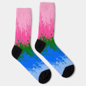 Zwergfahne, Abstrakte, omniromantische Flagge Socken (Rechts)