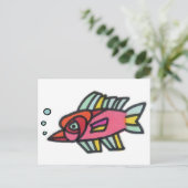 Zwergfisch Postkarte (Stehend Vorderseite)