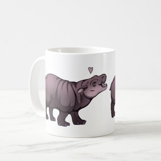 Zwergflusspferdbaby Kaffeetasse (Vorderseite Links)